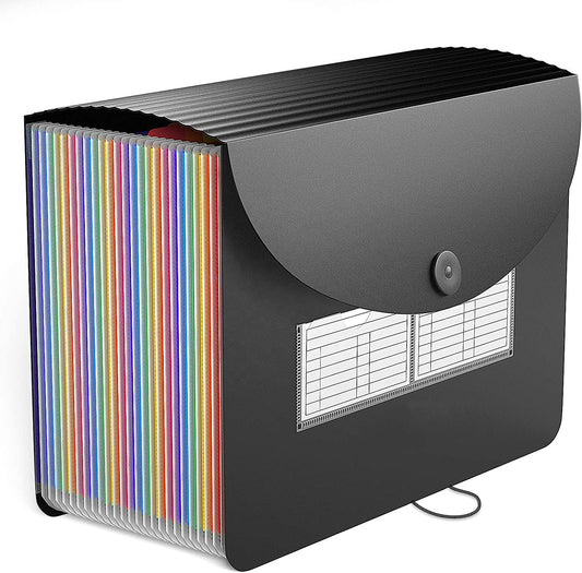 24 Pockets Document Organizer File Folder for Efficient Paper Storage