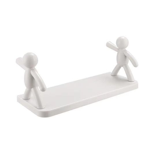 Human Shaped Multifunction Hanging Wall Rack with Guardrail for Home Organization