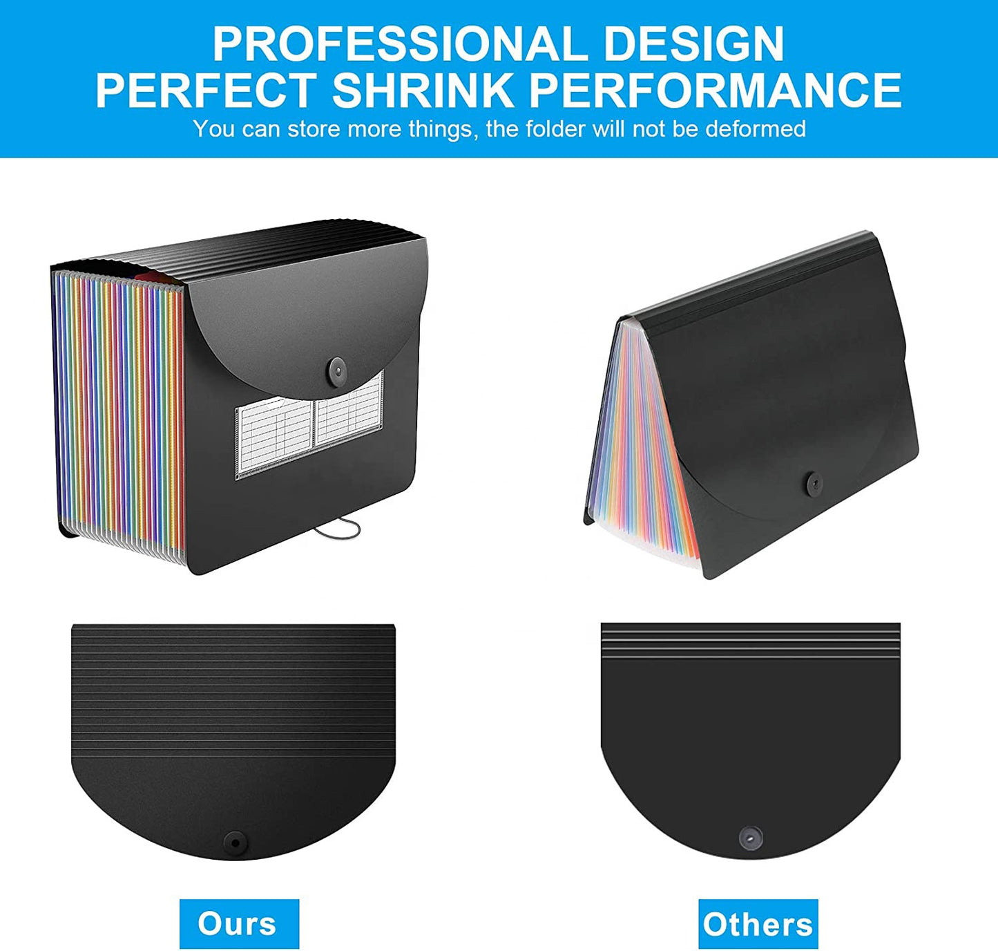 24 Pockets Document Organizer File Folder for Efficient Paper Storage